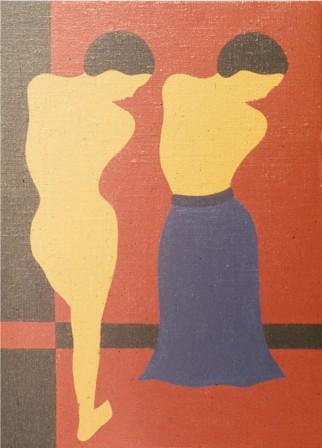 la gonna - olio su tela cm 60 X 80